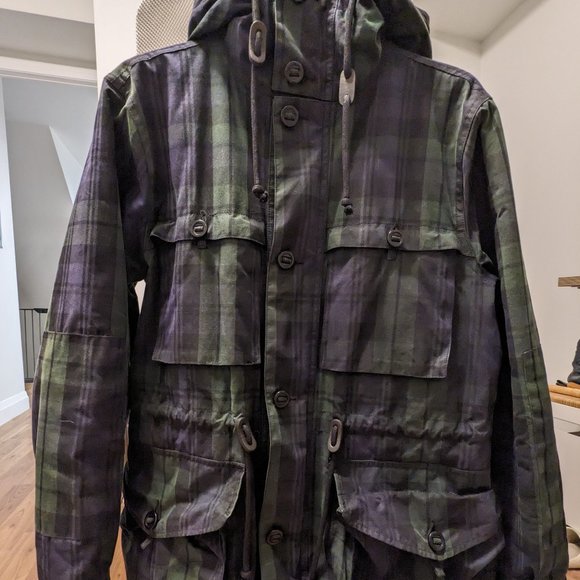 Club Monaco Other - CLUB MONACO Men's Waxed British Millerain Cotton Hooded Military Snorkel Jacket